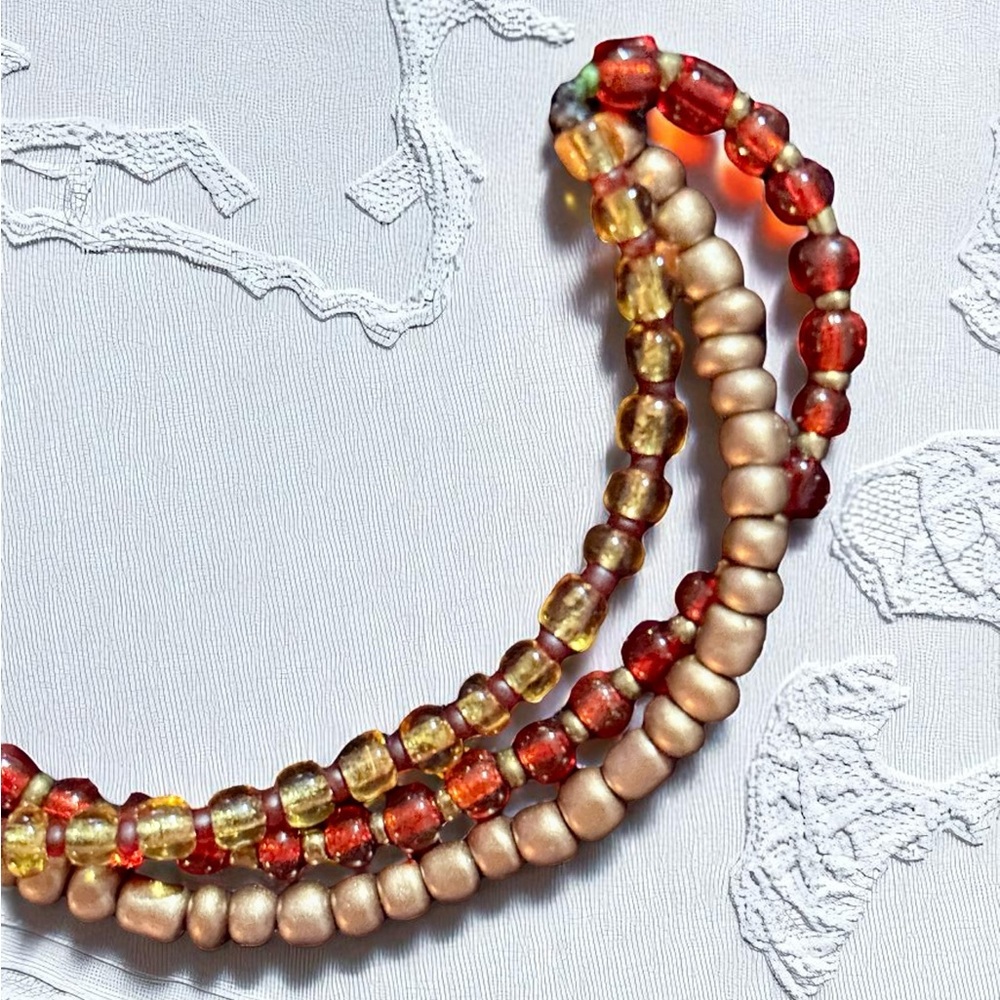 Handcrafted with Love Glass Beaded BOHO Bracelet - Picture 4 of 7